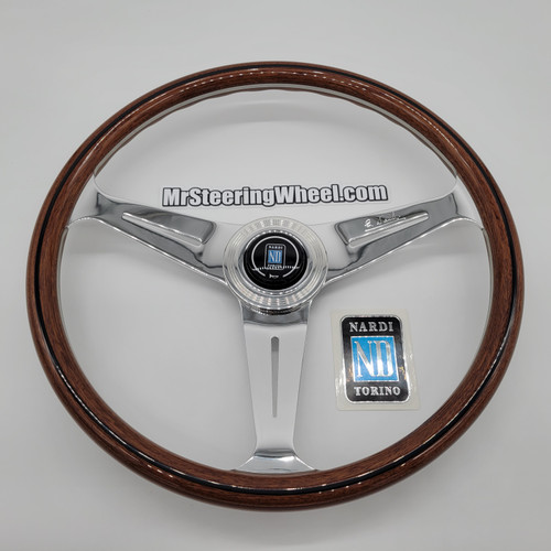 Nardi ND Classic 390mm Wood Silver Steering Wheel | MrSteeringWheel
