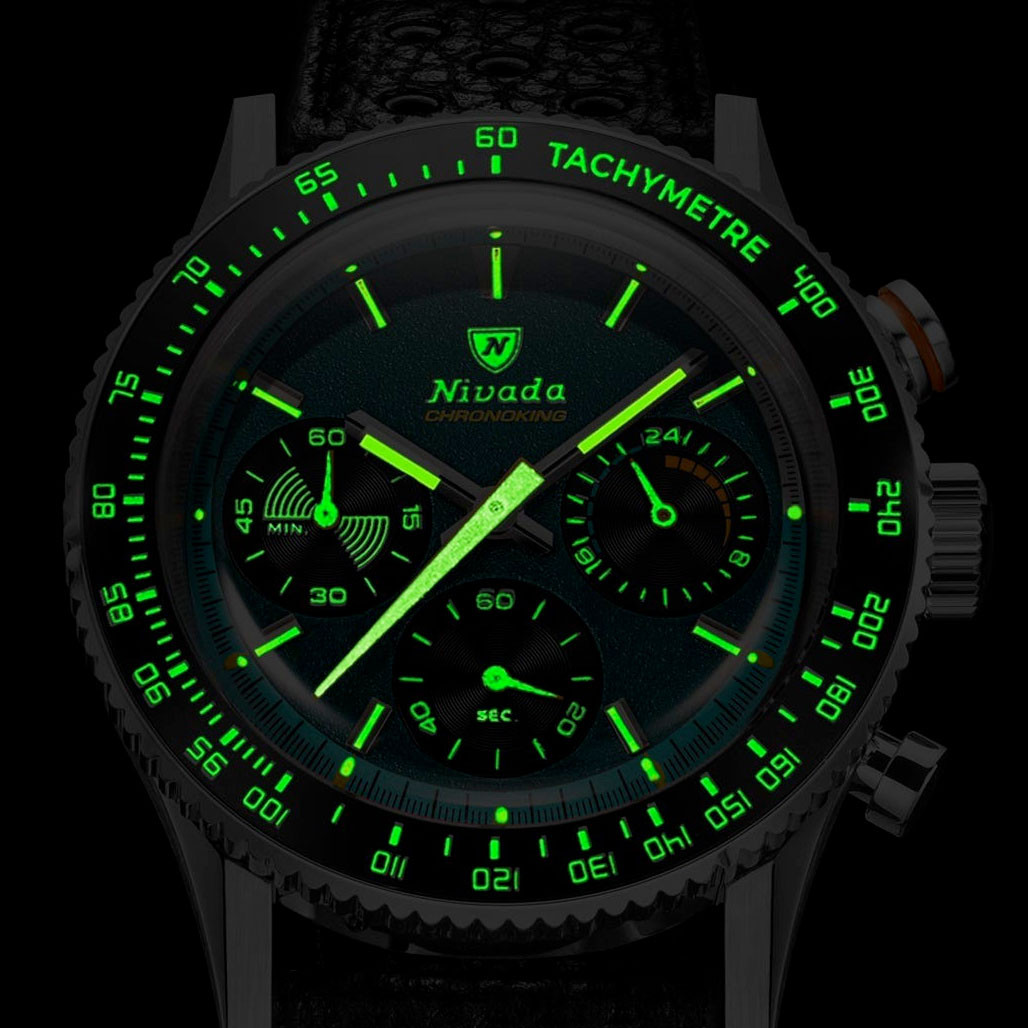 Nivada Grenchen Chronoking Mecaquartz with Interchangeable Bezel