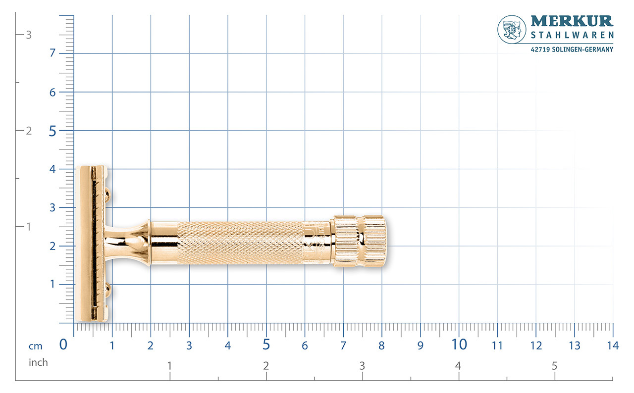 Merkur - DE Safety Razor 34G HD, Gold, Straight Guard, German