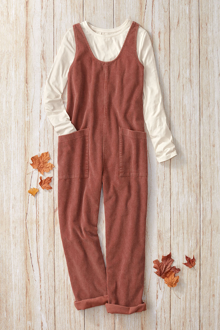Vintage Wash Corduroy Jumpsuit - Coldwater Creek