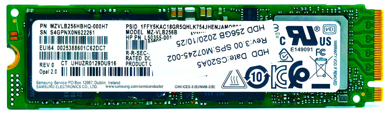 Samsung MZ-FLV2560 - 256GB NVMe PCIe Gen3 x4 M.2 2280 SSD for