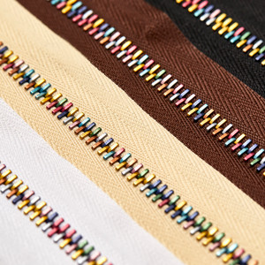 Metal 6 Riri Zipper, Continuous Chain, Symmetrical Nickel Teeth