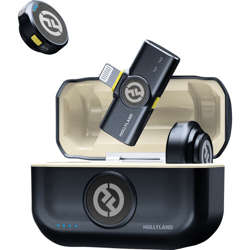 HOLLYLAND LARK M2 COMBO WIRELESS MICROPHONE SYSTEM (CHARCOAL