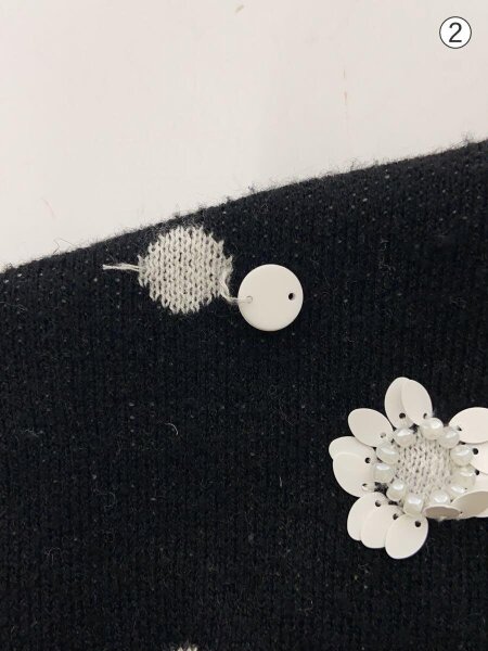 TREFLE＋1(トレフルプラスワン) / ドットスパンコールカーディガン