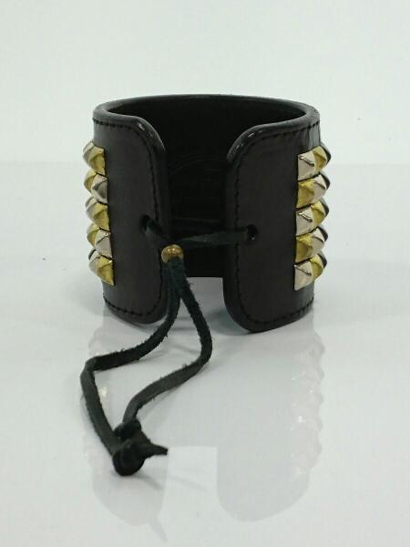 CALEE(キャリー) / スタッズバングル/レザー/BLK/CALEE STUDS LEATHER