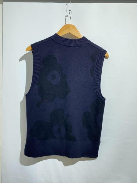 marimekko(マリメッコ) / ニットベスト(厚手)/S/ウール/ブラック/総柄