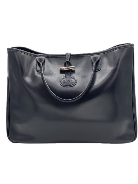 LONGCHAMP(ロンシャン) / ロゾ/トートバッグ/レザー/BLK/無地 | 中古品