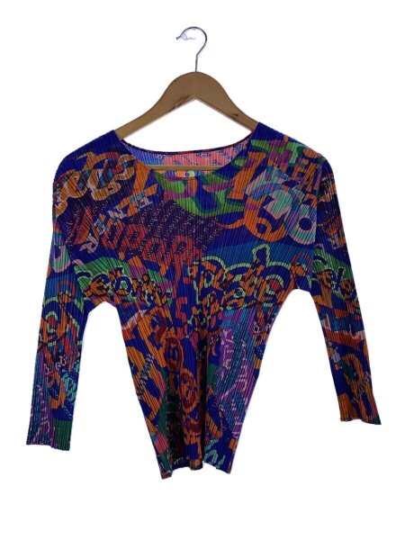 PLEATS PLEASE プリーツプリーズ 総柄 長袖 カットソー 3