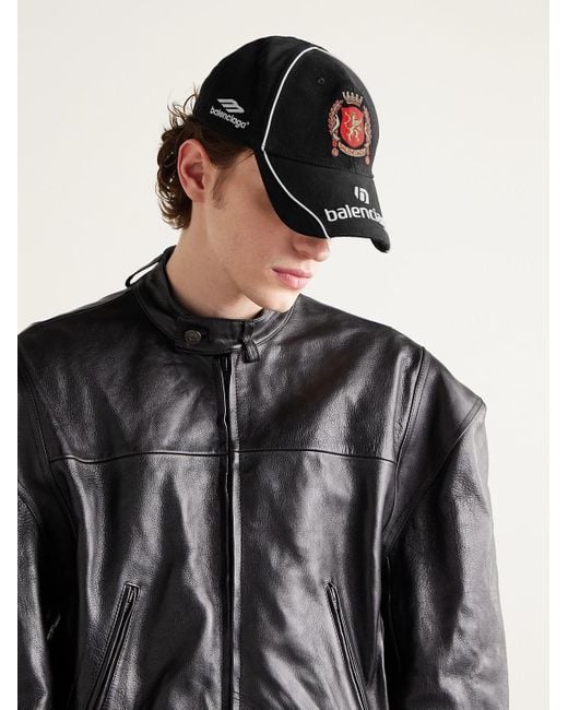 Balenciaga Paris Soccer Cap in Black for Men | Lyst Canada