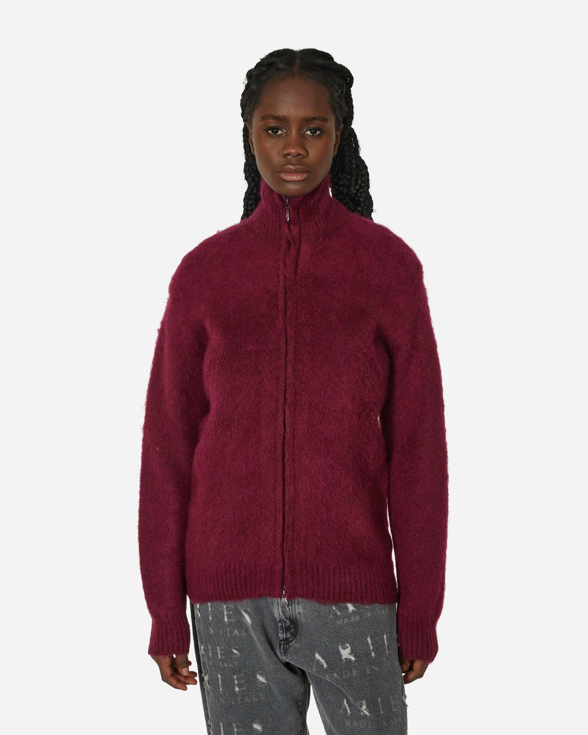 Needles Zipped Mohair Cardigan Bordeaux in Red for Men | Lyst