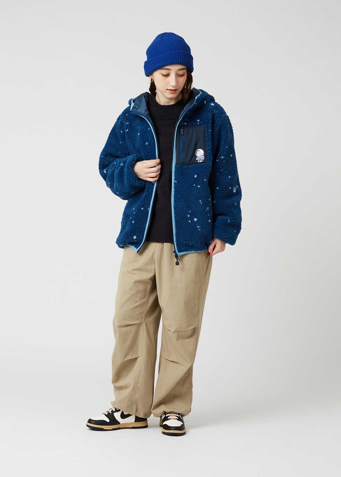 アストロキャット フェイスインプロフィール｜ジャカードボアジップ