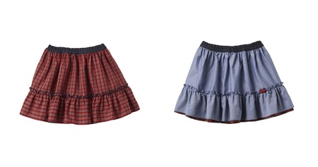 ファミリア】100cm XF 赤系 リバーシブルスカート（240482） | 兵庫県