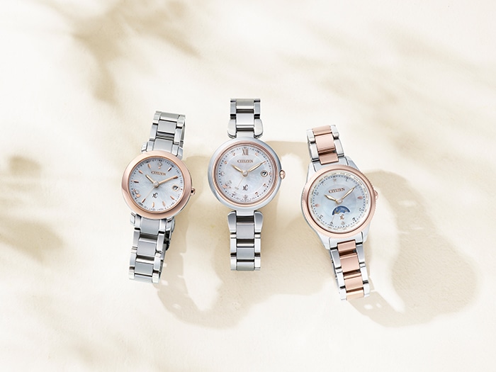 シチズン クロスシー』 ガラスの中心にラボグロウン・ダイヤモンド※1