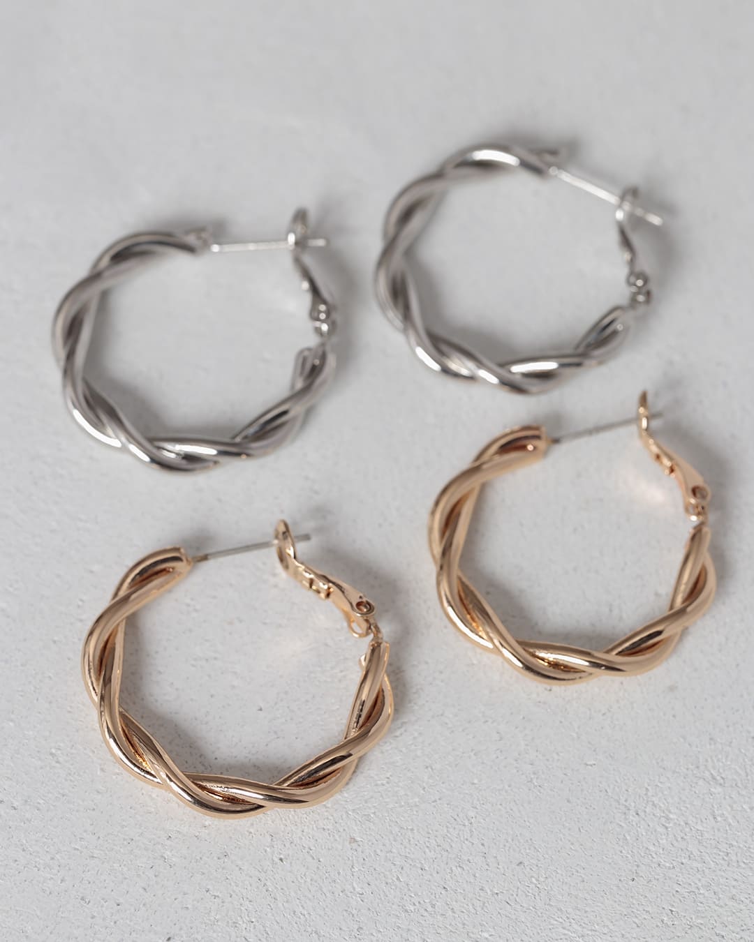 S925/18KGP】ツイストフープピアス – ChooMia（チュミア）