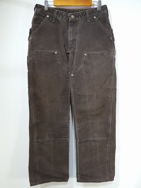90s 00s Carhartt ブラウン ダック ダブルニー ぺインター ワーク