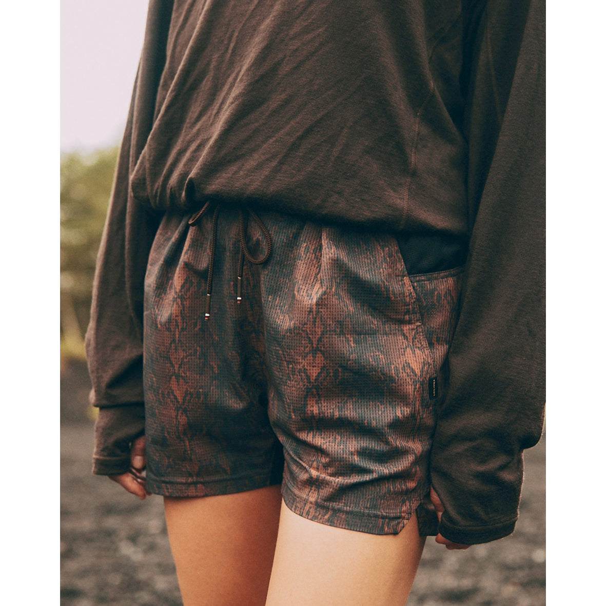 PYTHON PATTERN 7 POCKETS RACING SHORTS