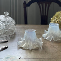 フランスアンティークヴィンテージ♡布ランプシェード2点セット