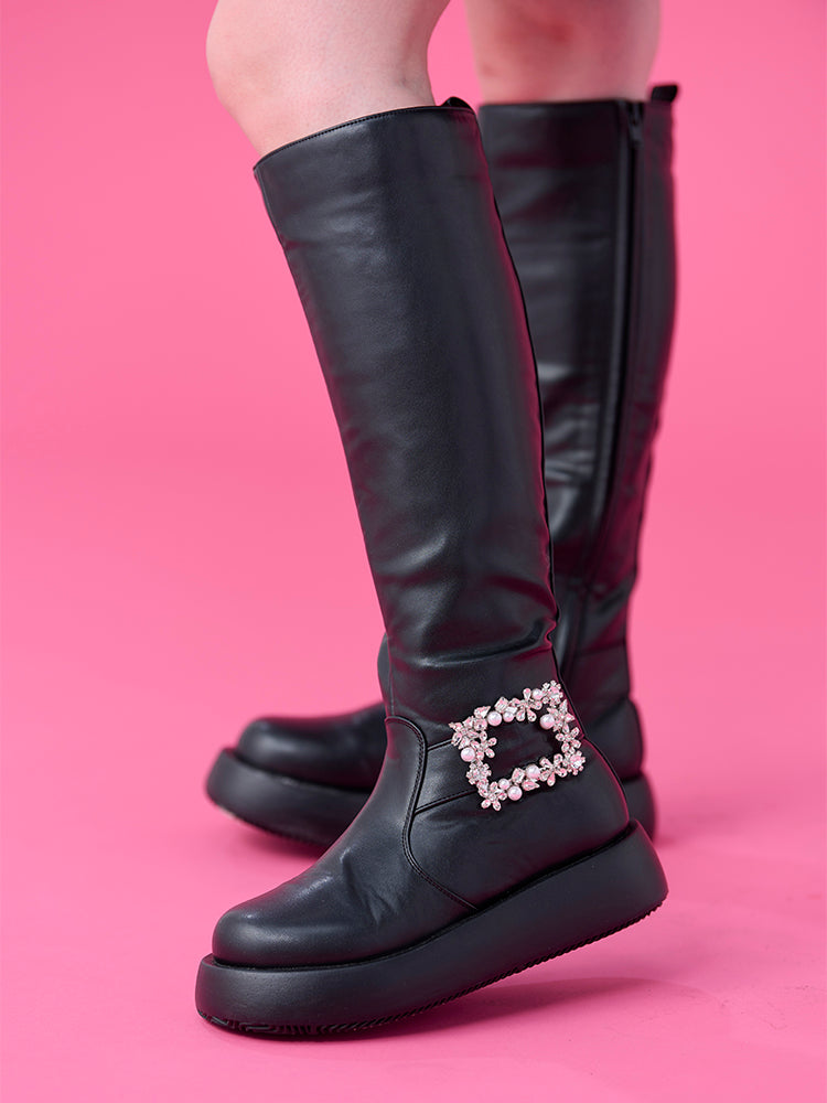 ビジューバックルロングブーツ |【公式】Chestyオンラインショップ