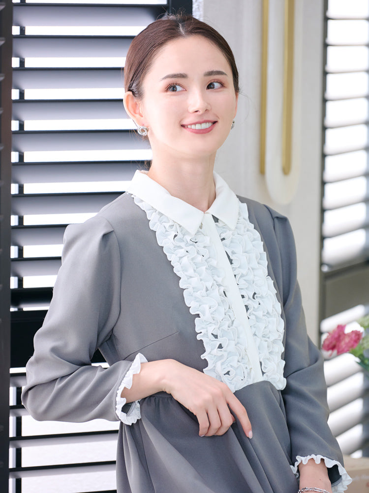 バイカラーフリルワンピース |【公式】Chestyオンラインショップ