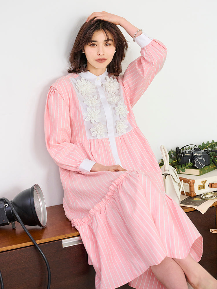 フラワーモチーフ3WAYシャツワンピース |【公式】Chestyオンラインショップ