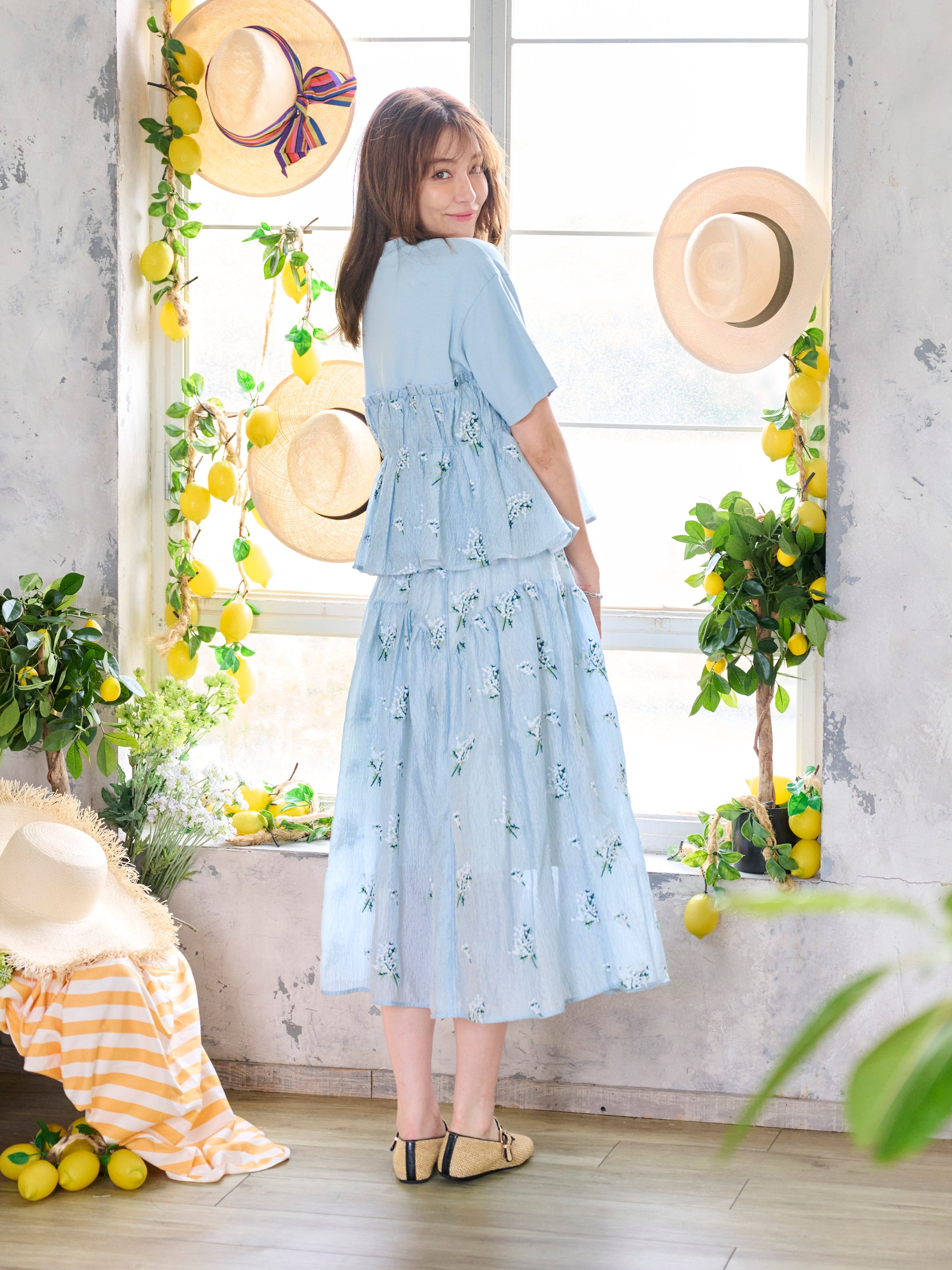 カスミソウ刺繍スカート |【公式】Chestyオンラインショップ