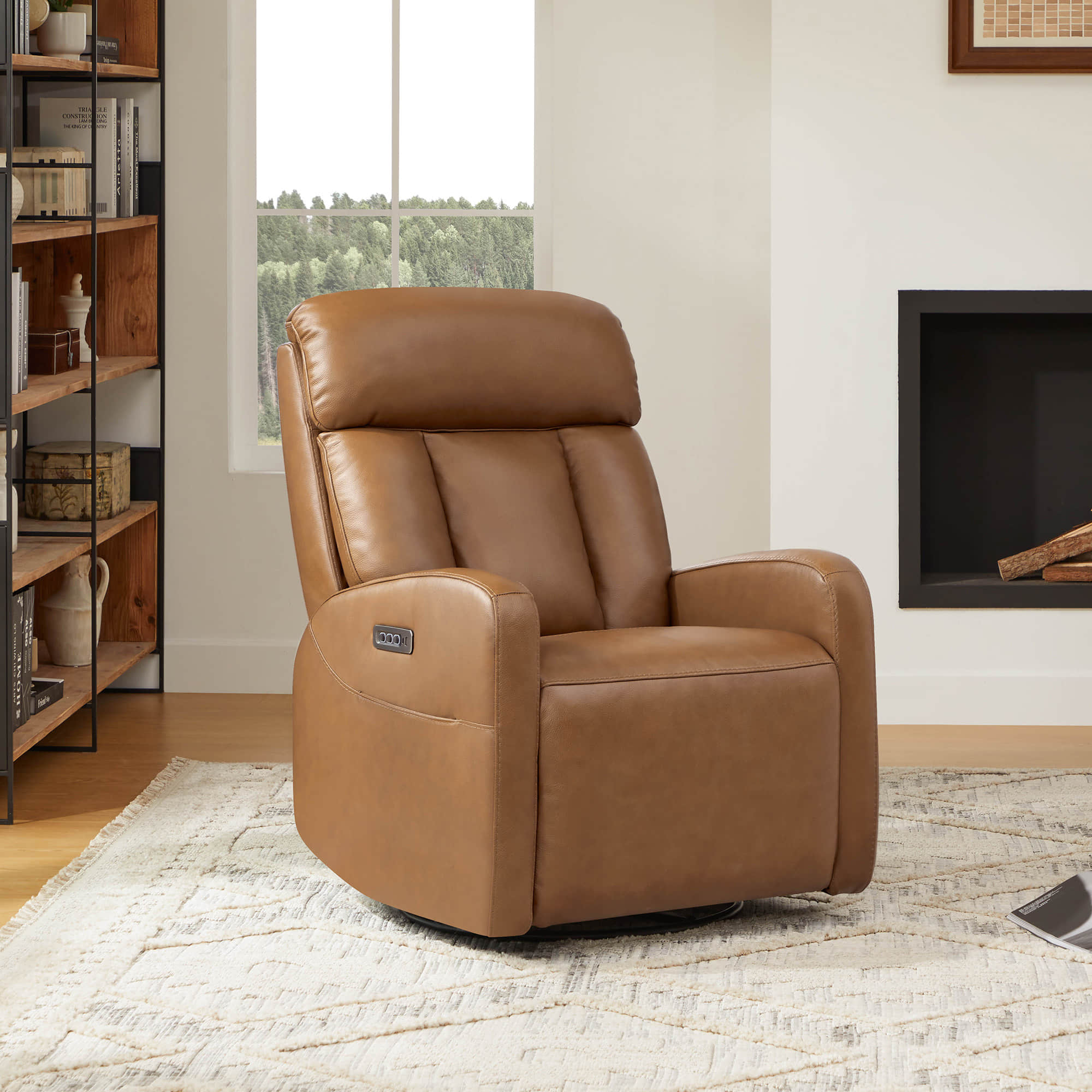 Maxwell Genuine Leather Power Recliner | Lumbar & Headrest – CHITA