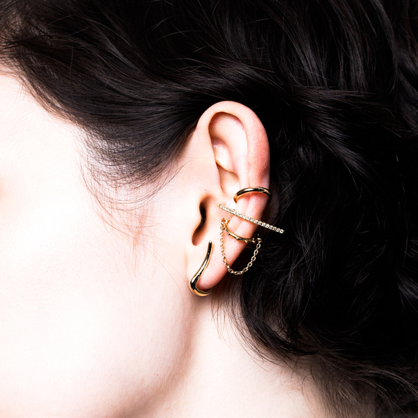 SPEAR ドアノッカー ピアス Mサイズ / シルバー バード ディスク