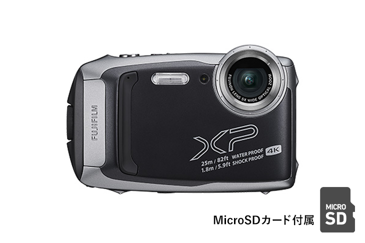 FUJIFILM 防水カメラ FinePix XP140 ダークシルバー【SDカード付