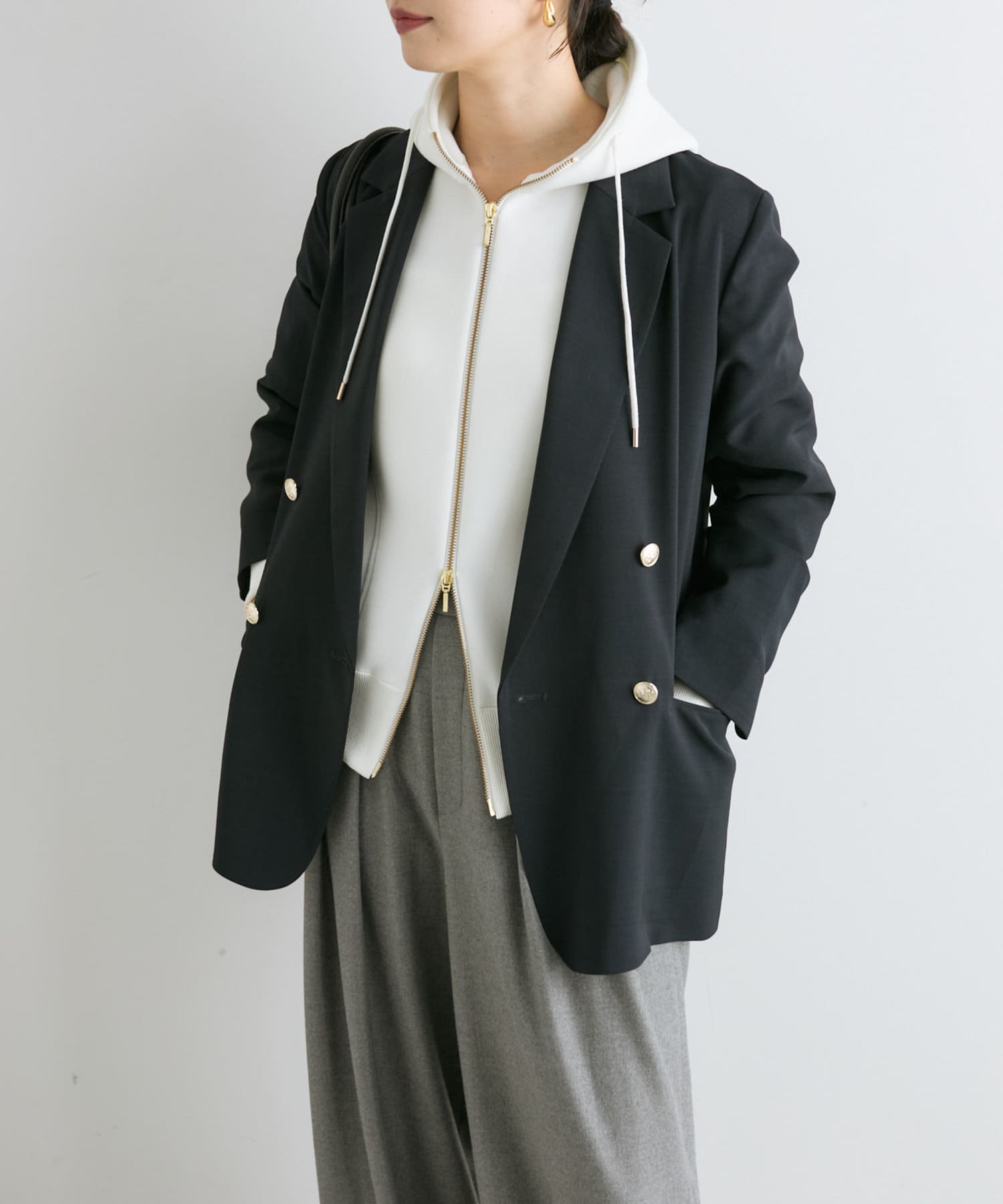 軽量380g/手洗い可/華奢見え/ロングシーズン着まわせる】ストレッチ