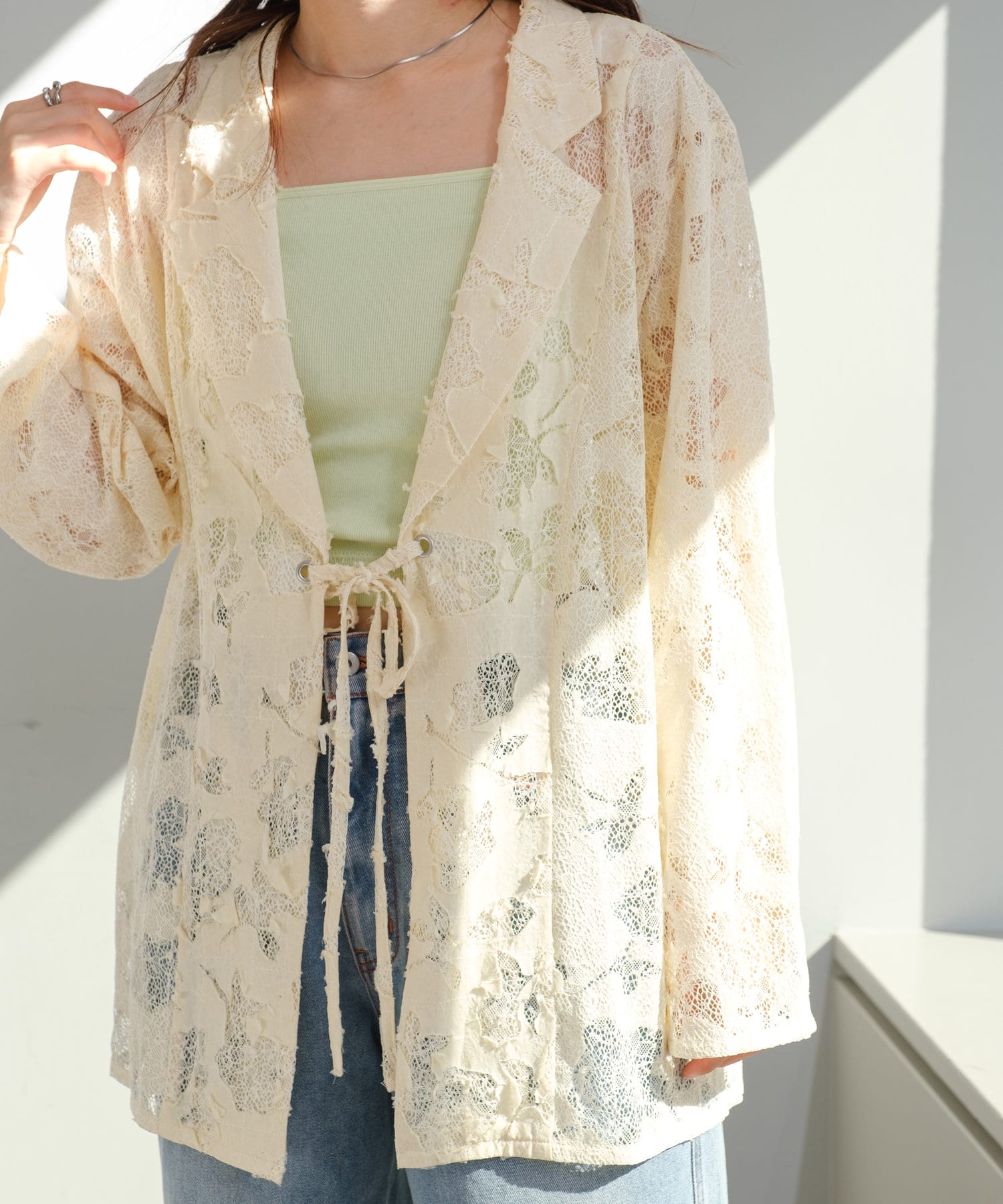 リバーシブルキルティングレースジャケット | Kastane(カスタネ