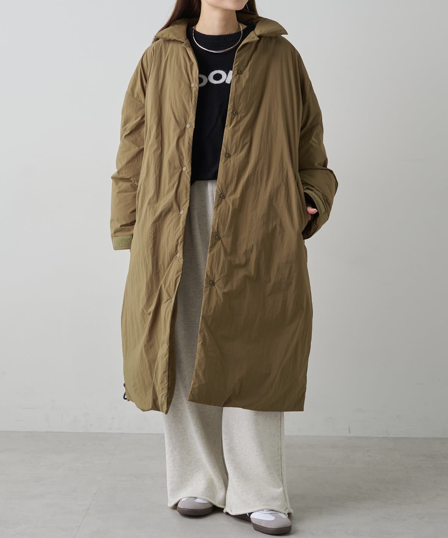 フェイクダウンステンカラーコート | PUAL CE CIN(ピュアルセシン