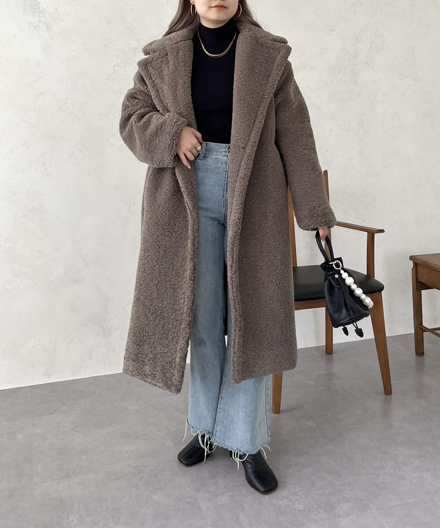 M・Lサイズ展開有り】ボアロングコート | prose verse(プロズヴェール