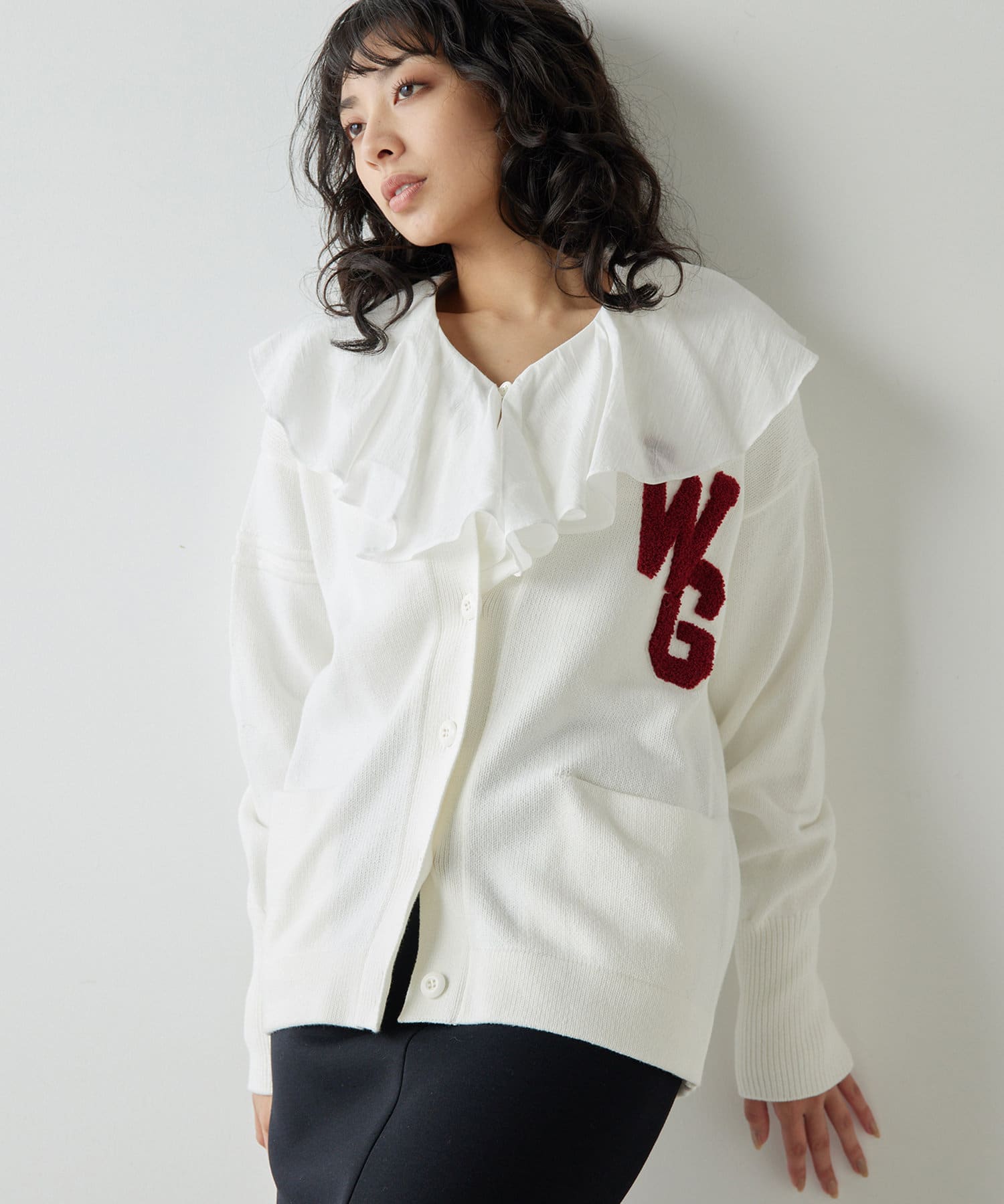 ワッペンニットカーディガン | Whim Gazette(ウィム ガゼット