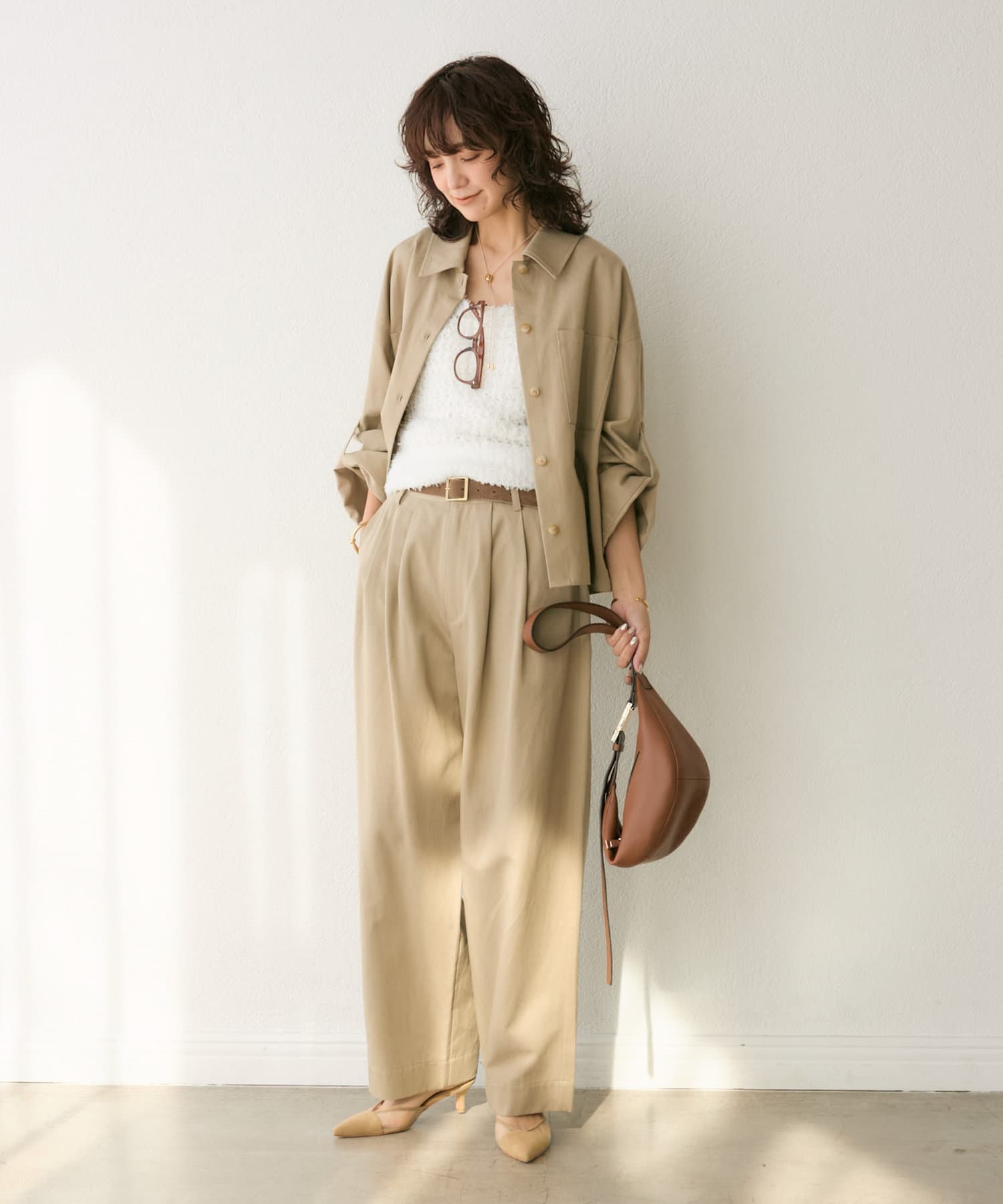 MONN.:. （モン）】チノワイドパンツ | RIVE DROITE(リヴドロワ