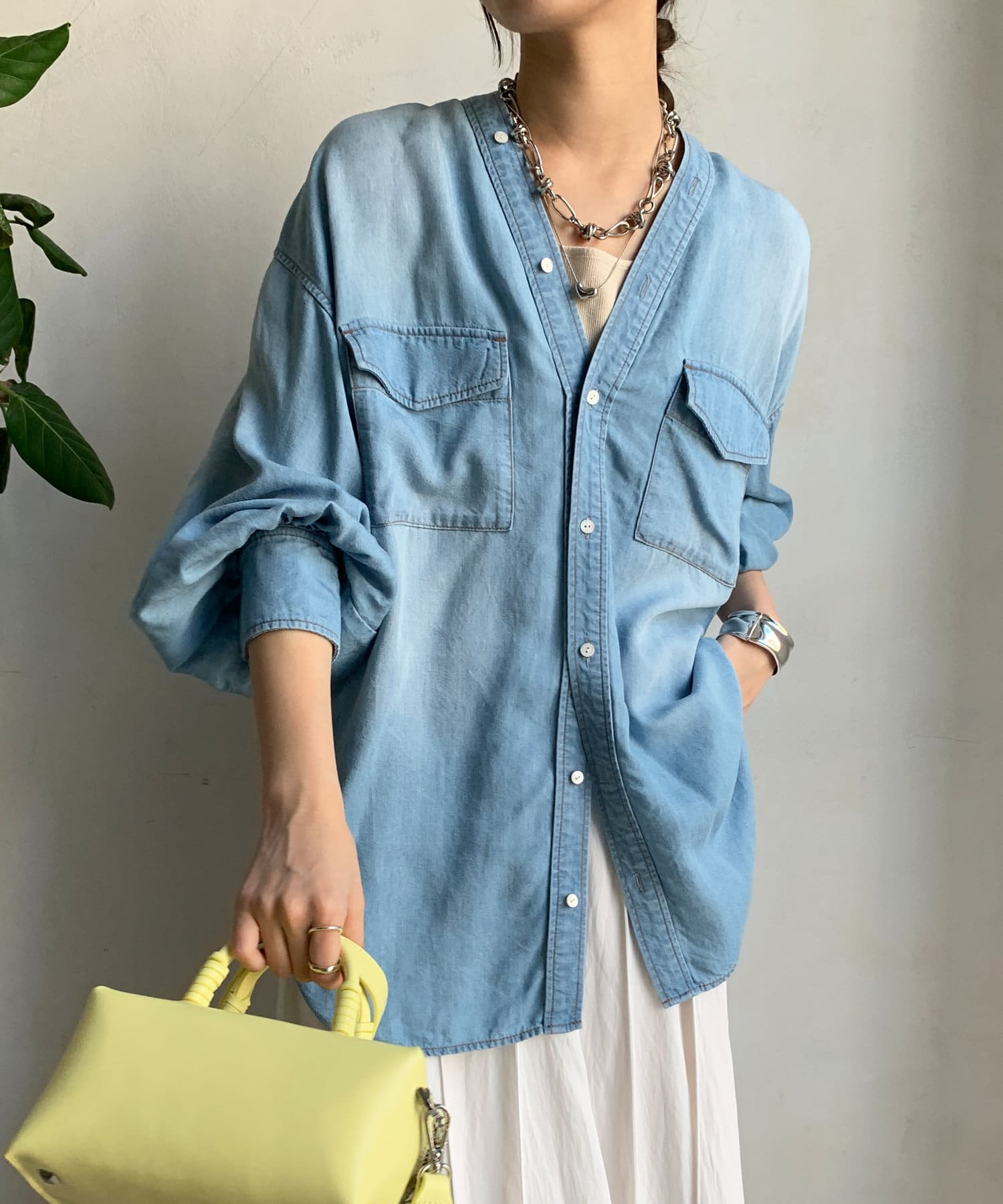 デニムVVシャツ | DOUDOU(ドゥドゥ)レディース | PAL CLOSET(パル