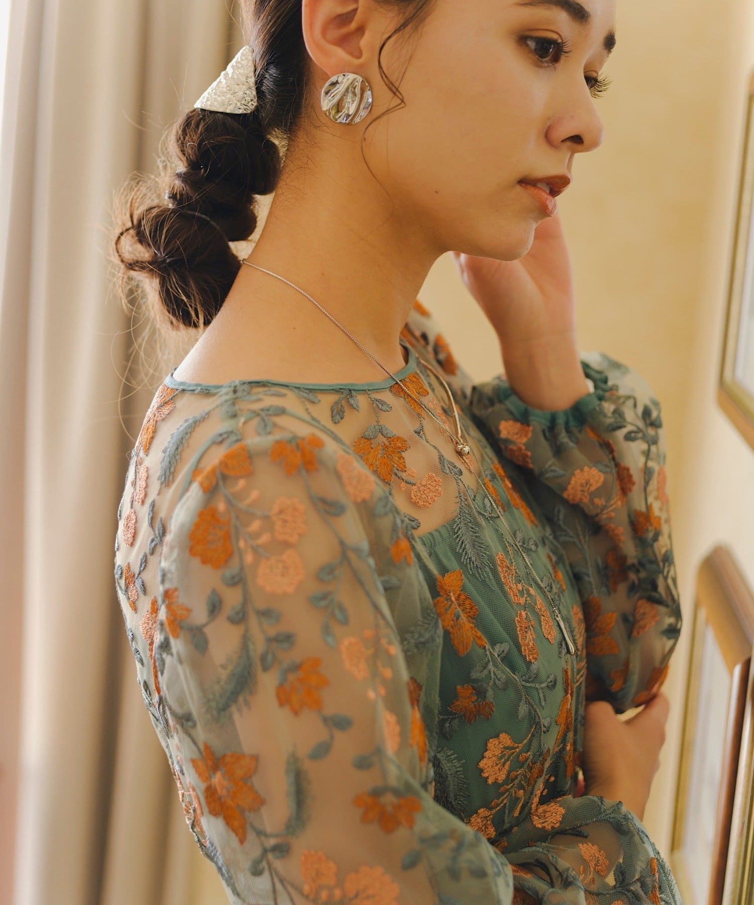 結婚式/オケージョンドレス】embroidery organdy dress | Kastane