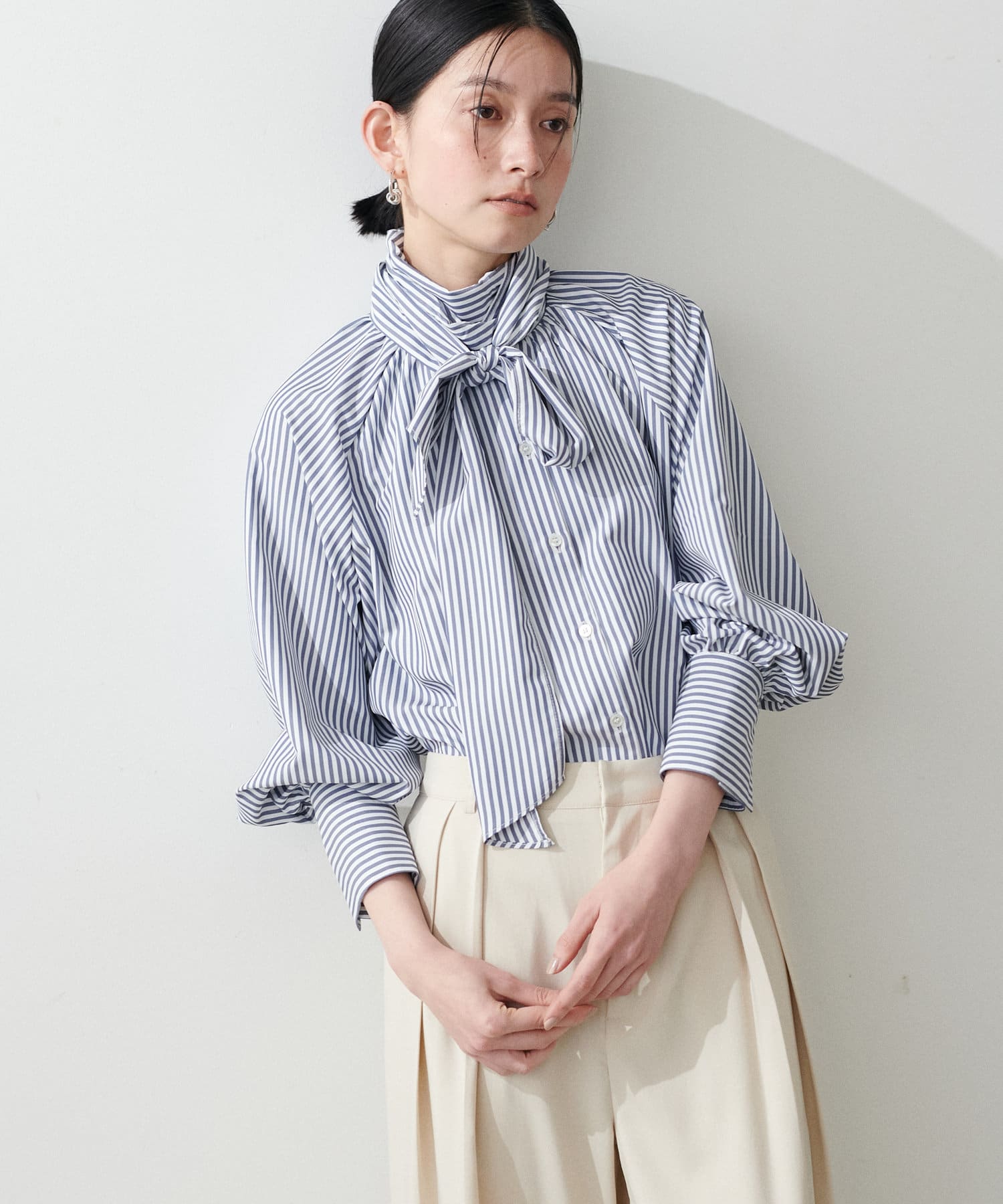 セレモニー対応可 /ボータイリボンギャザーブラウス | LARUTA(ラルータ