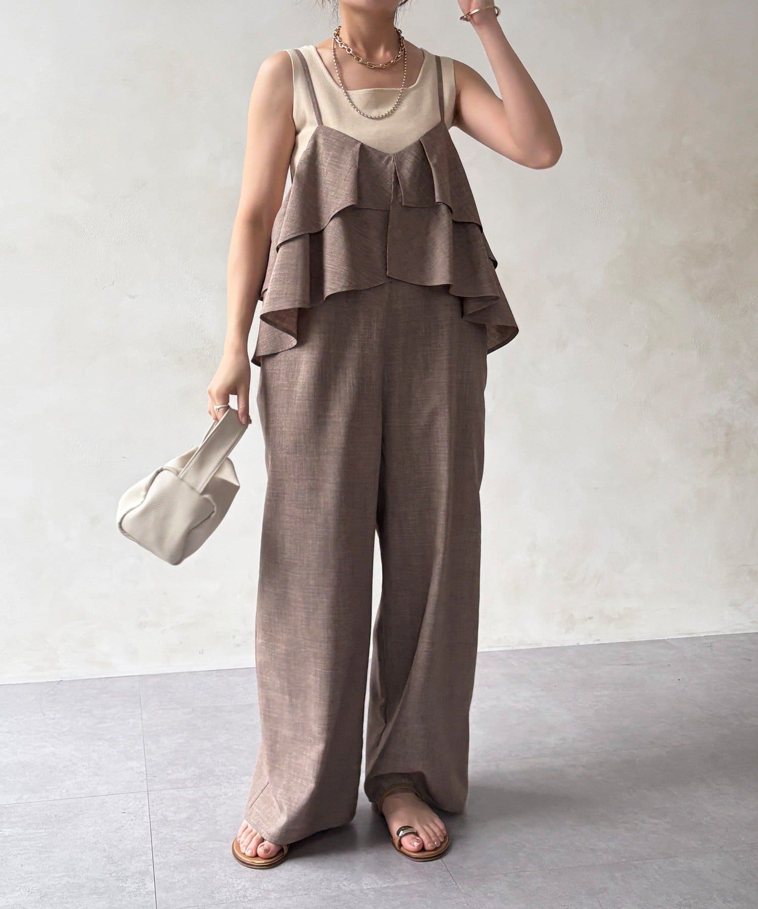 WEB限定】 フリルビスチェキャミサロペット | DOUDOU(ドゥドゥ