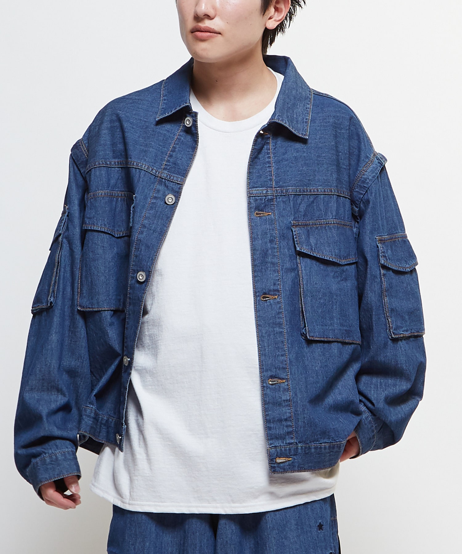 2WAY DETACHABLE DENIM BLOUSON(SET UP)｜CONVERSE TOKYO (コンバース