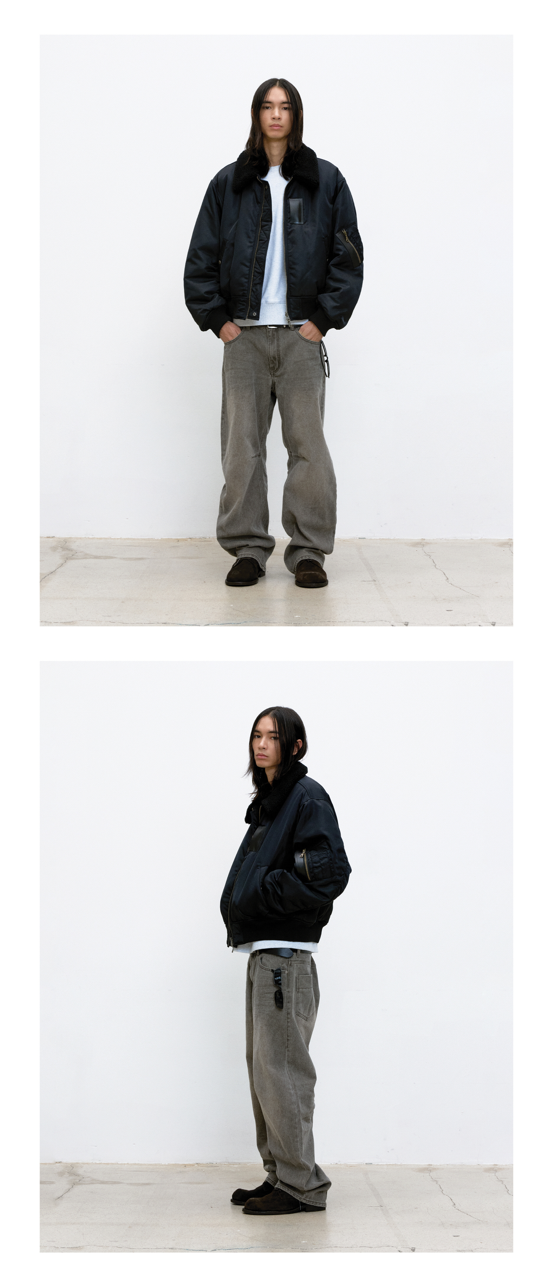 MUSINSA公式 | COOR CWUリバーシブルフライトボンバー V.2 (ブラック)