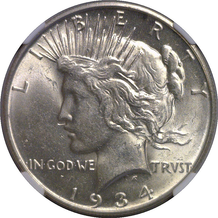 1934-D Peace Dollar NGC AU-58 - Coast to Coast Coins & Currency