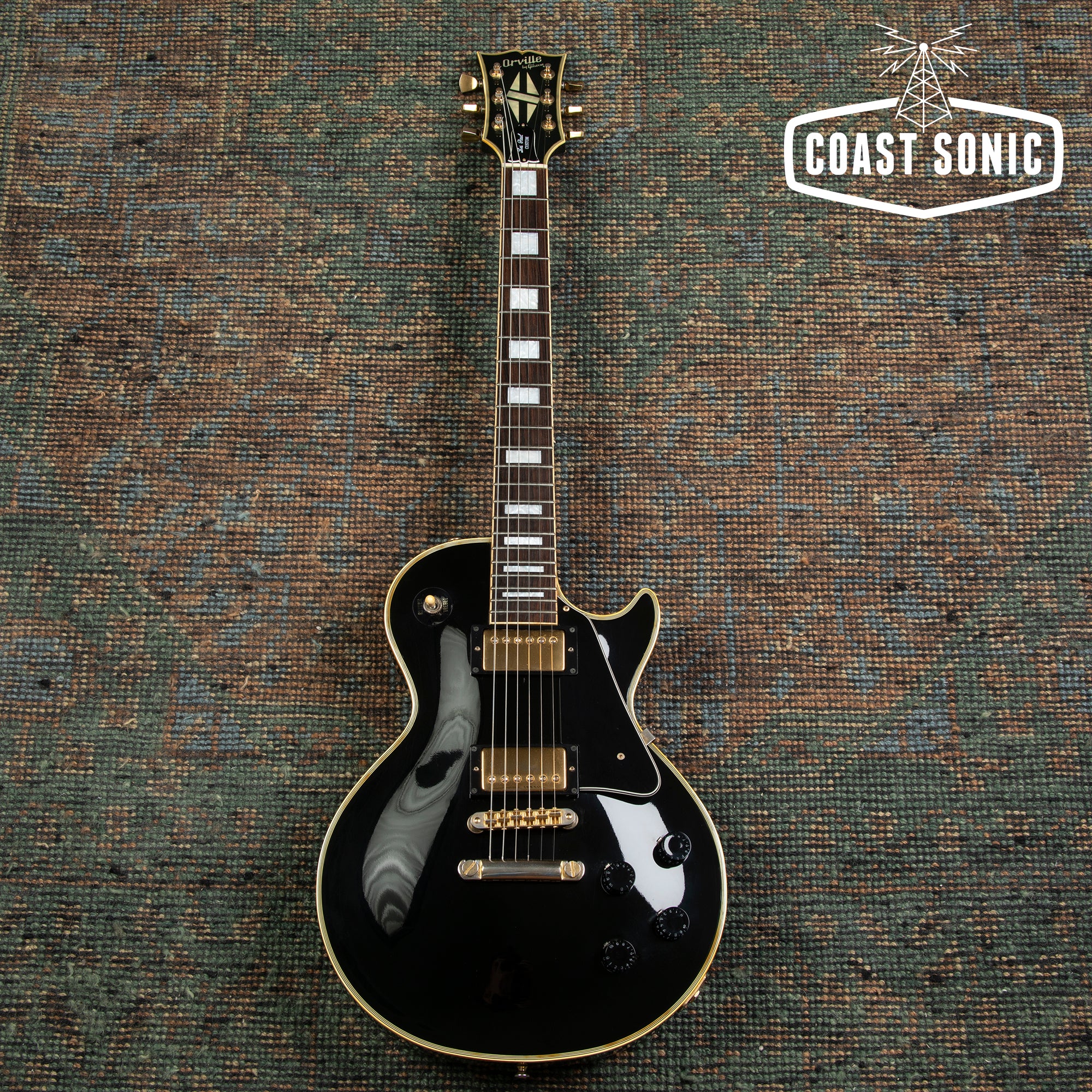 1990 Orville by Gibson LPC Black Beauty Made in Japan, USA PAF Humbuck