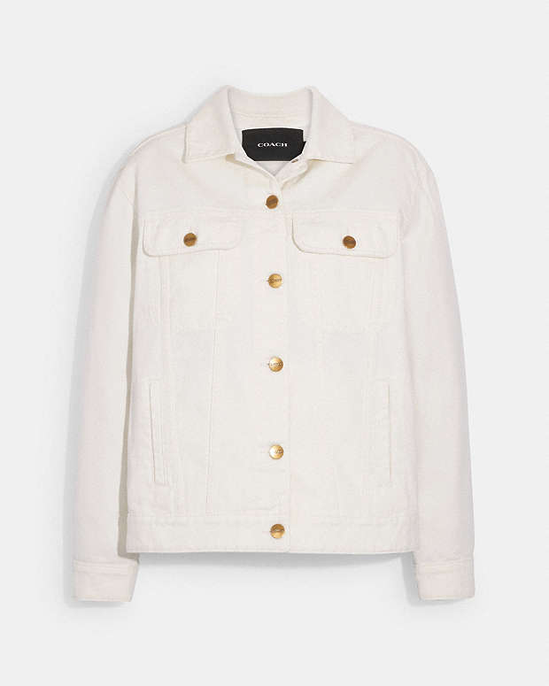 公式】コーチアウトレット | ホワイト デニム ジャケット