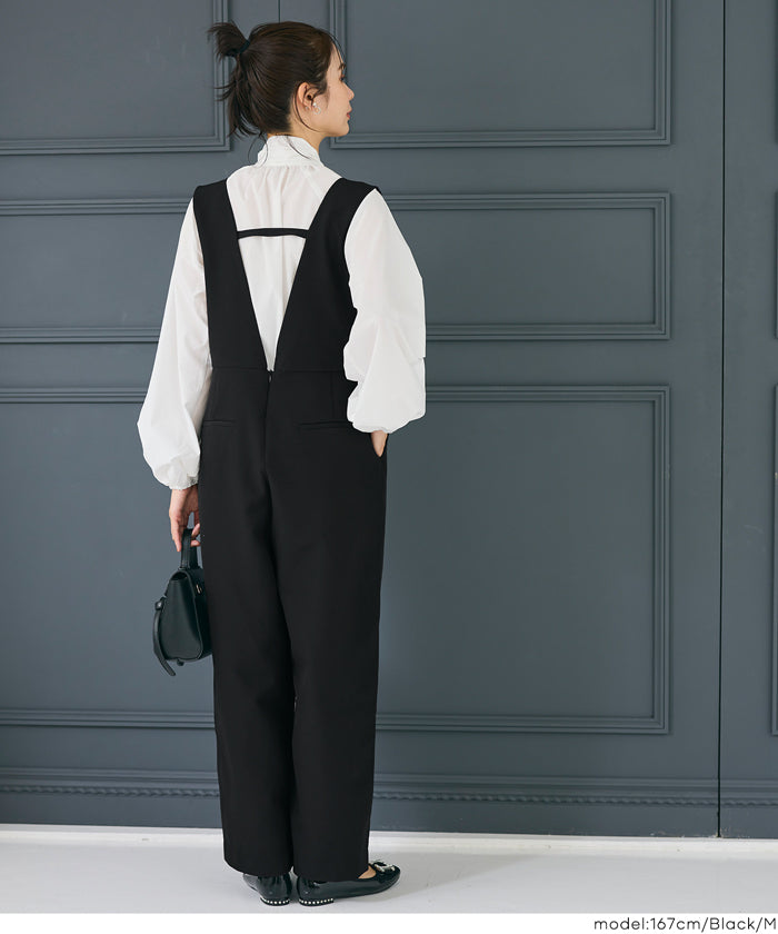 セール☆3990円→2990円 Vネックオールインワン レディース メール便