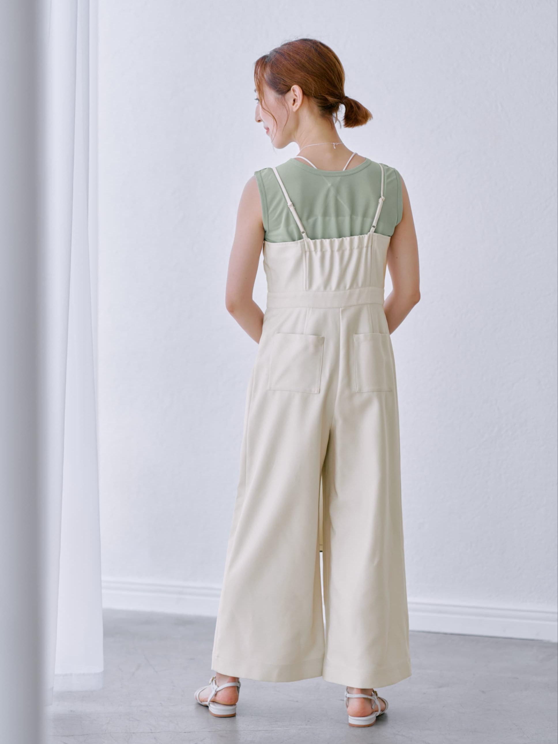 デニムライクキャミサロペット-short & regular | 小柄・低身長女性