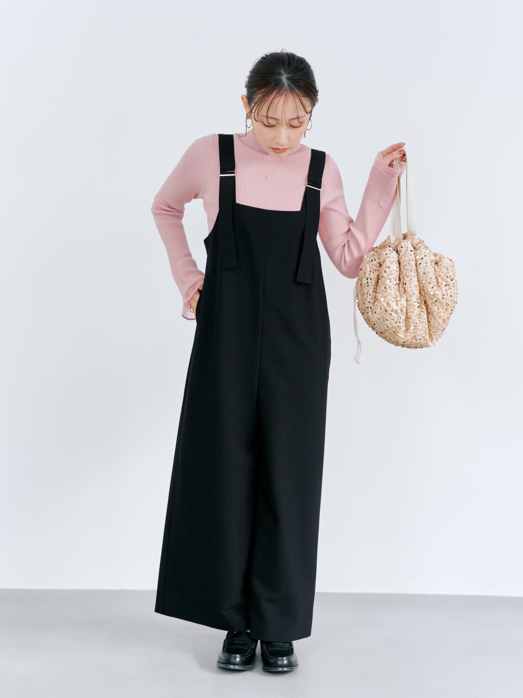 ゴールドバックルサスペンダーオールインワン-short & regular | 小柄