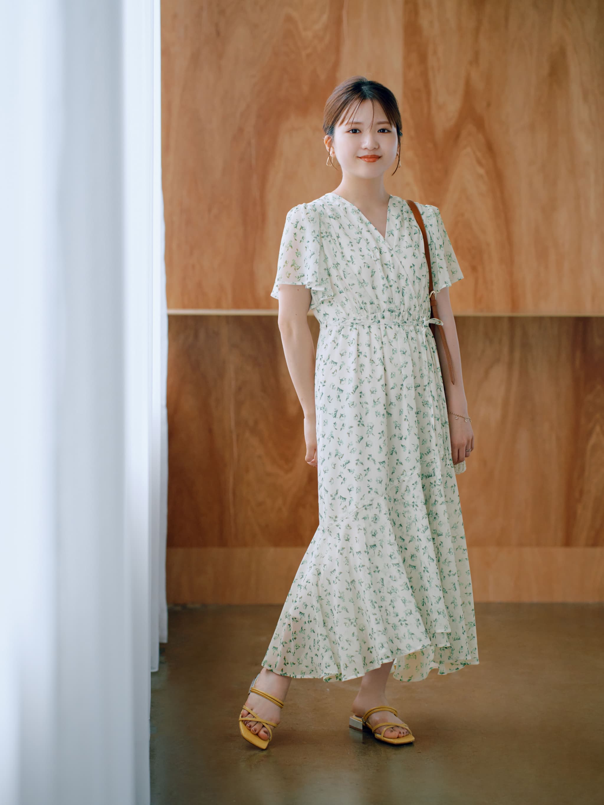 リトルフラワーカシュクールワンピース-short & regular | 小柄・低