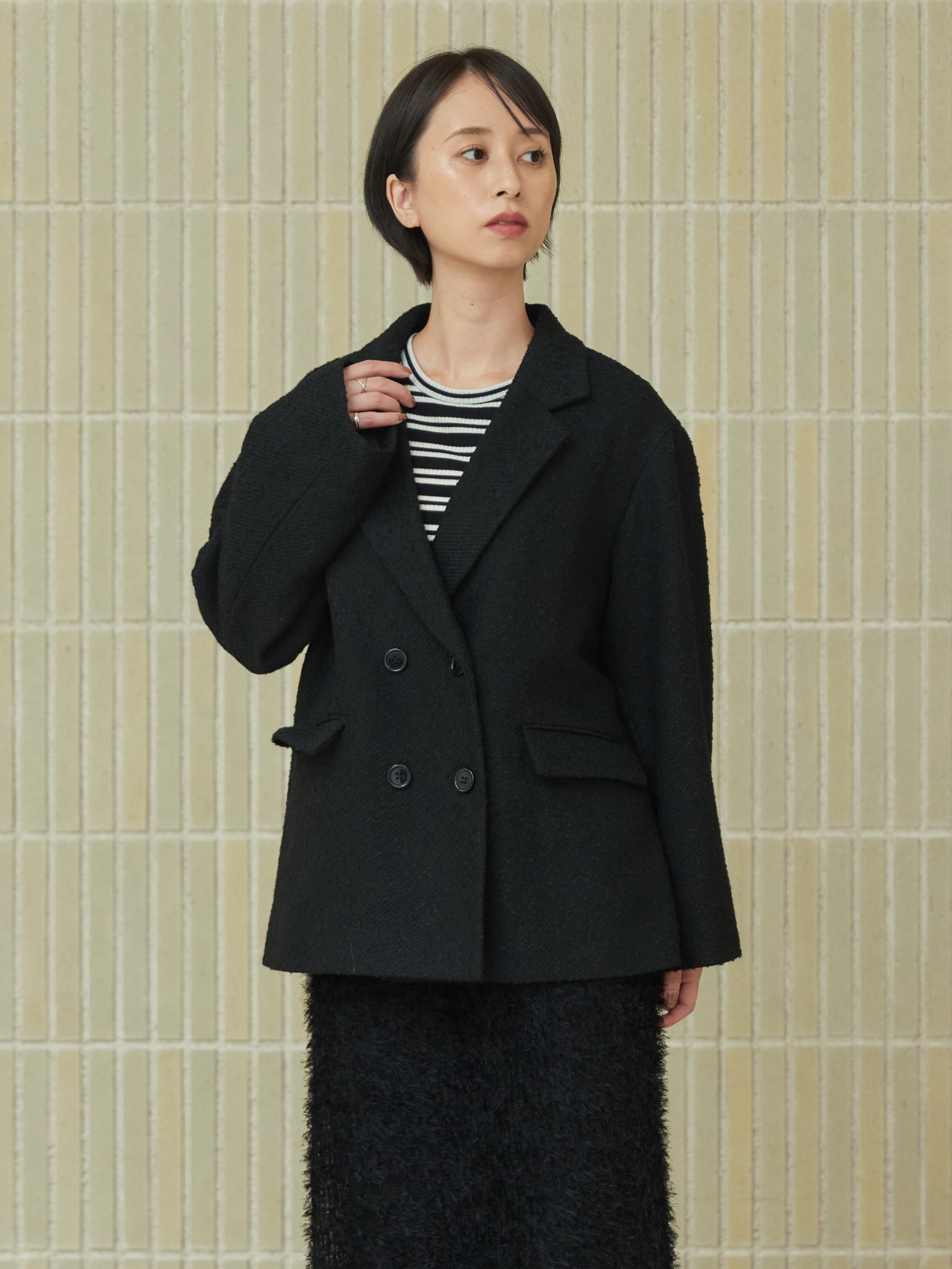 ネップツイードジャケットコート | 小柄・低身長女性向けファッション