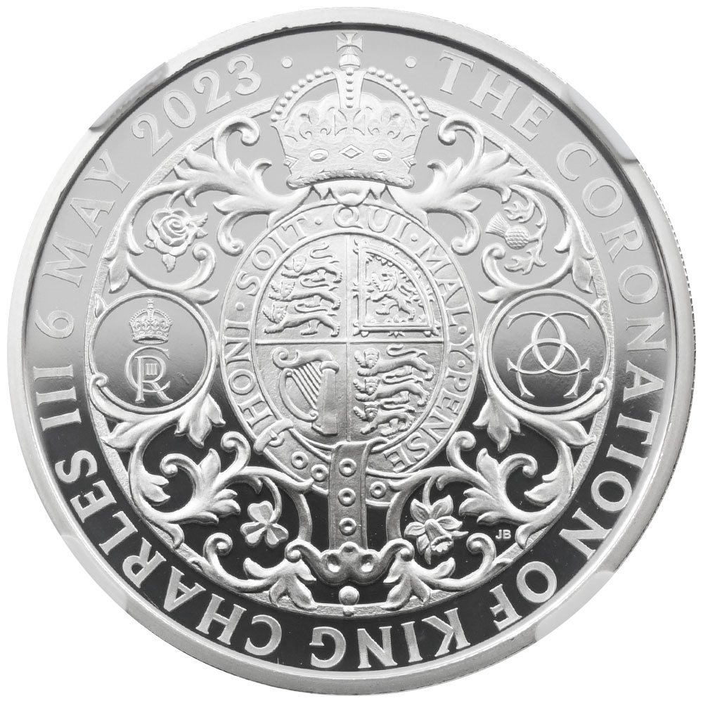 イギリス 2023 チャールズ3世 2ポンド1オンス 銀貨 NGC PF70UC 戴冠