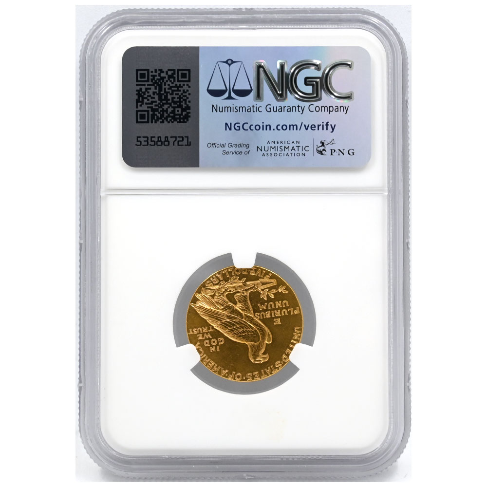 アメリカ 1911 5ドル 金貨 NGC AU58 インディアンヘッド 6653489001